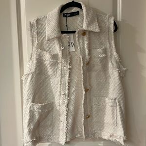 Zara Tweed Vest Size L